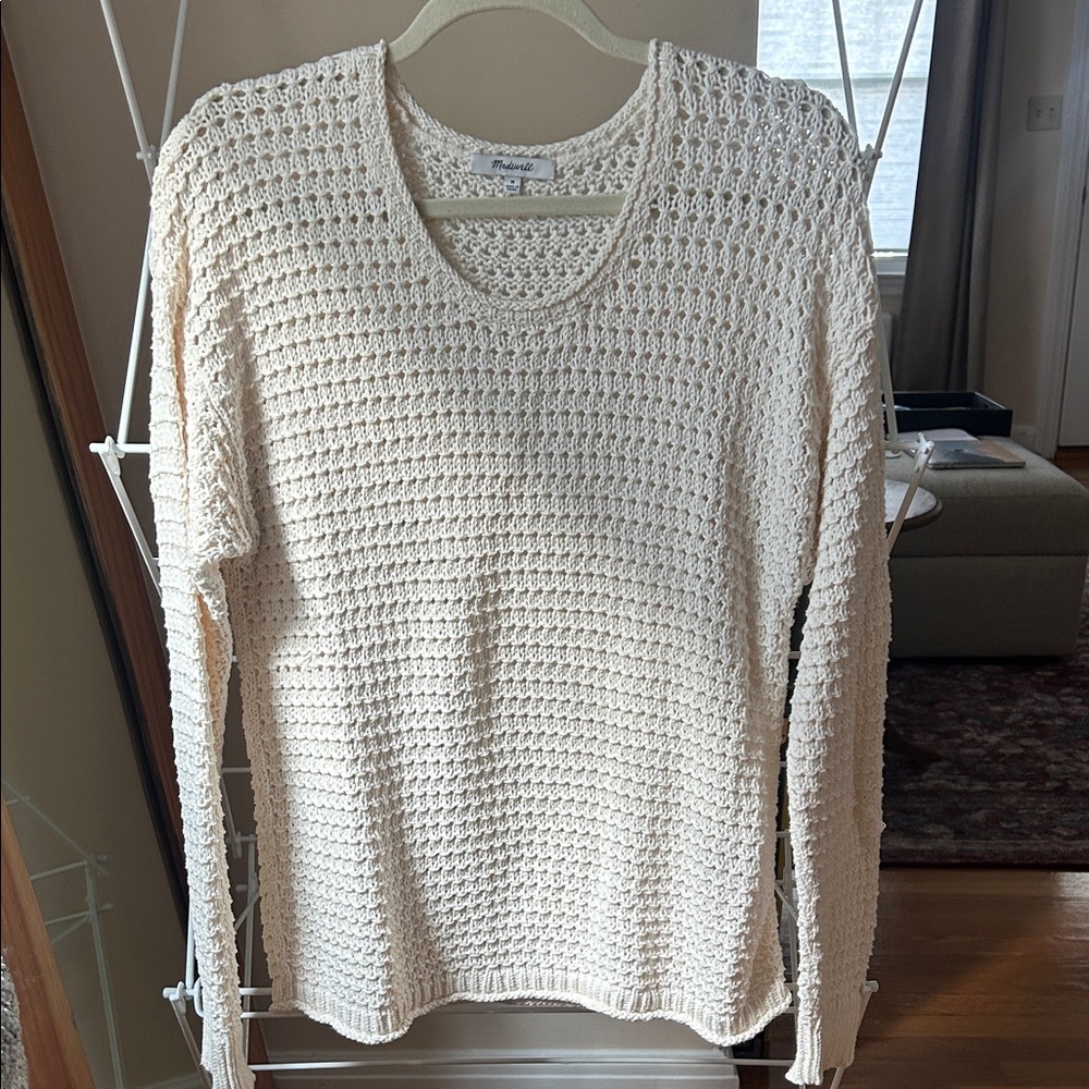 Madewell Women's Cream Knit Sweater